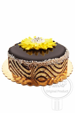 Walnut Flake 8 Inch Deluxe Cake