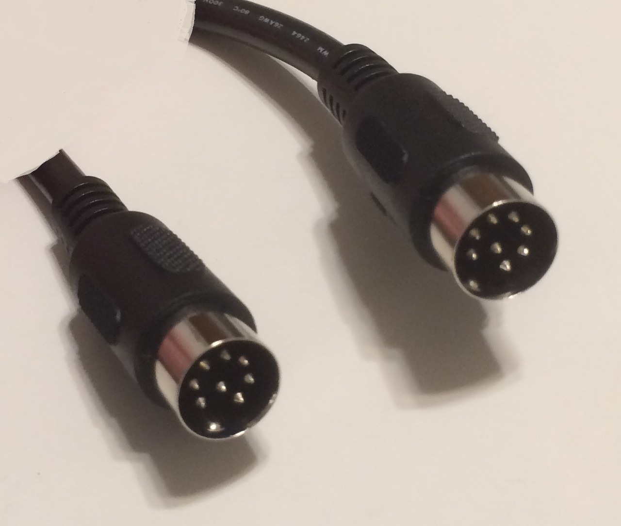 Din 8 8 pin Male-Male 15 ft cable MIDI Size Large Din