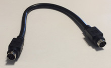 Mini Din 8 pin Male Male Black 1 ft Heavy Duty Cable 