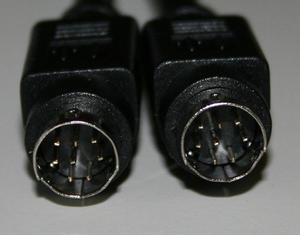 Mini Din 8 pin Male Male Black 15 ft Cable - Kraydad's Cables and Parts