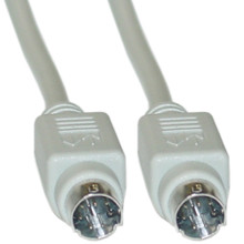 Apple/Mac Serial Device Cable 8 pin mini din male-male 10 ft