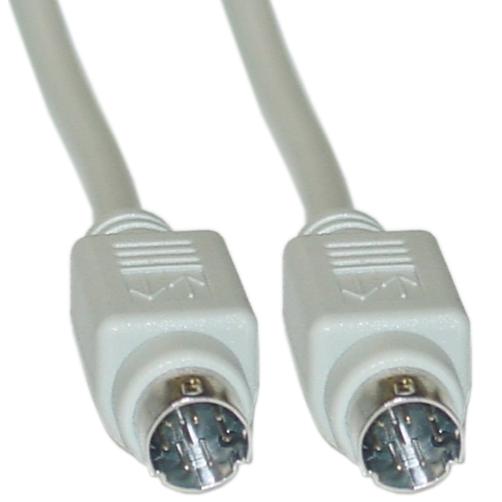 Apple/Mac Serial Device Cable 8 pin mini din male-male 25 ft