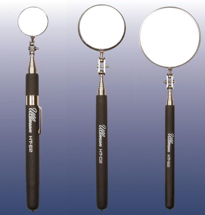 Ullman 3pc Telescoping Inspection Mirror Set Red Grip 123 in