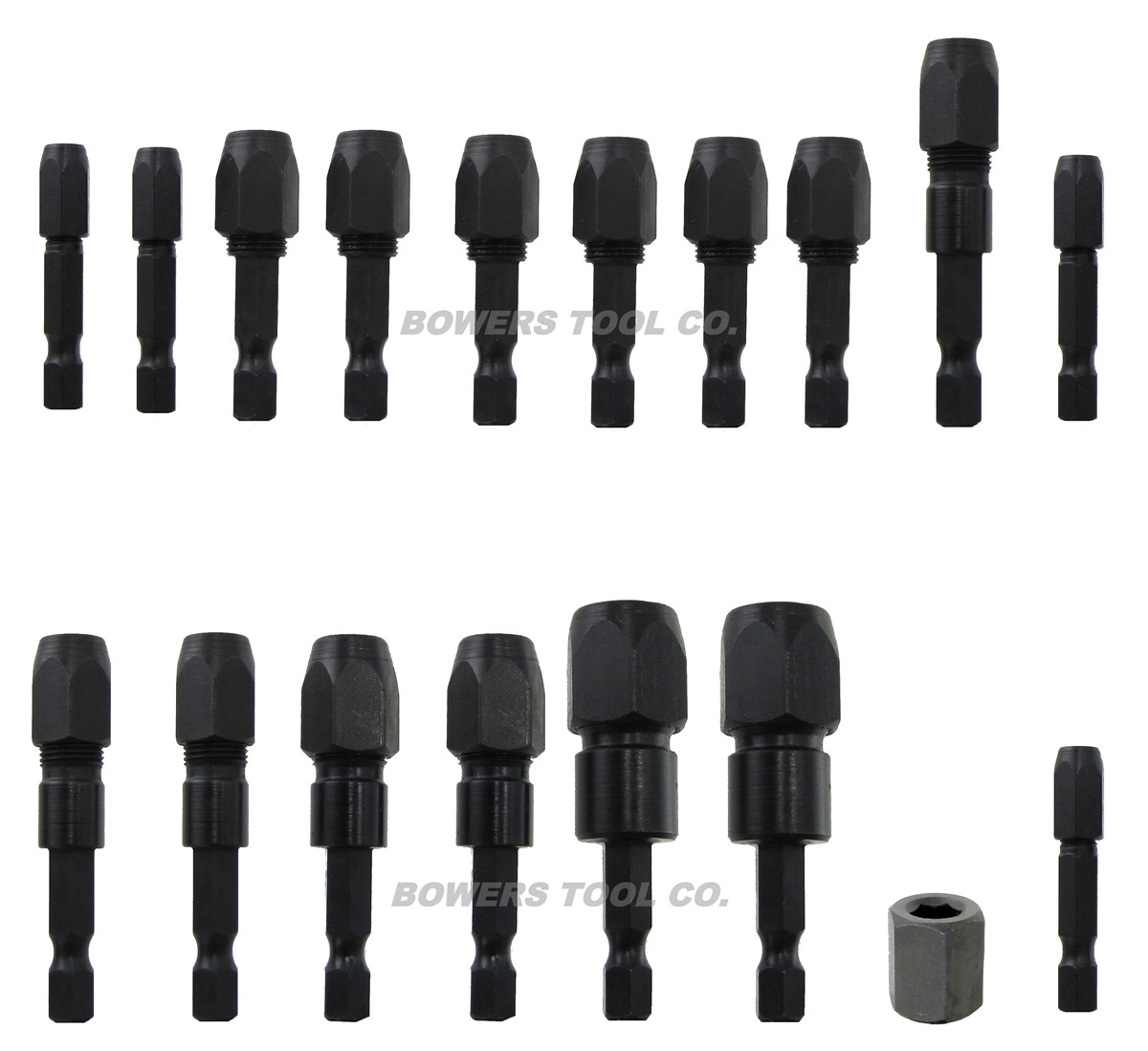 Snappy 1/32 to 3/8" Collet Drill Bit Adapter Set 1/4 Hex Quick Change