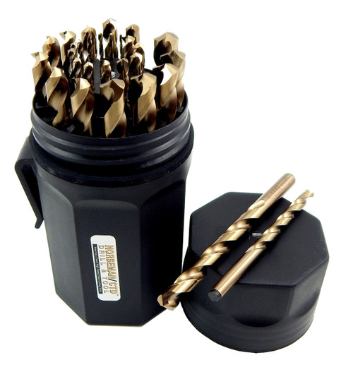 Norseman 29pc cobalt m42 drill bit set 1 16 1 2 jobber lengths made in