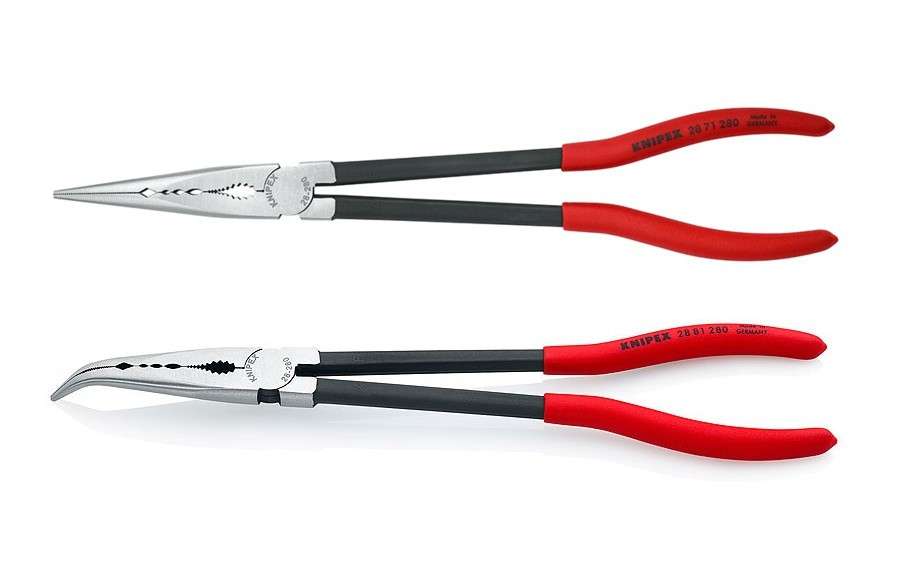 Knipex 11" Extra Long Nose Pliers Set Straight and Angled 2871280