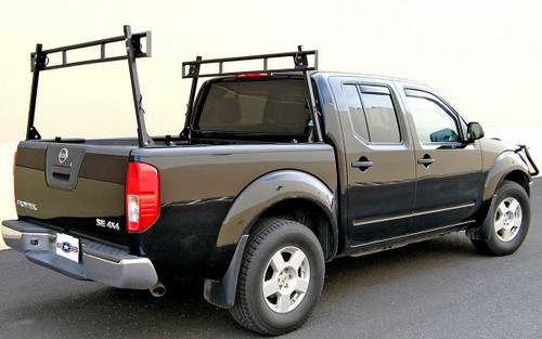 Dual rack ladder rack shown installed on a Frontier with factory track system
