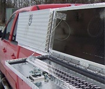 Slant Front Topsider Diamond Plate Aluminum Truck Tool Box