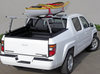 Honda Ridgeline Utility  Ladder Rack has cargo bumpers near the end of each crossbar so prevent cargo from sliding (canoe NOT included)