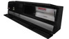 Westin Slant Front Diamond Plate Aluminum Topsider With Compartments Truck Tool Box shown in optional textured black powder coat