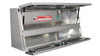 Westin Slant Front Diamond Plate Aluminum Topsider With Compartments Truck Tool Box - Model 48 shown