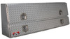 Westin Slant Front Diamond Plate Aluminum Topsider With Compartments Truck Tool Box - 60 inch model shown in brite aluminum