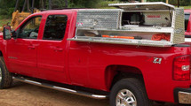 Westin Slant Front Diamond Plate Aluminum Topsider With Compartments Truck Tool Box is designed to look professional when installed on your truck.  Gear is not included, sorry.