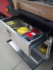 Westin Brute Heavy Duty Top Drawer/Bottom Door Underbody Tool Box drawer comes with four moveable dividers (tools NOT included)