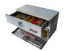 Top drawer/bottom door configuration on the Westin Brute Heavy Duty Top Drawer/Bottom Door Underbody Tool Box