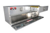 60 inch model Westin Brute Heavy Duty Top Drawer/Bottom Door Underbody Tool Box has two top drawers and one bottom drop-down door