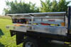 Brute High Capacity Flat Bed Stake Bed Topsider Truck Tool Box With Drawers - 96 inch model shown mounted to flat bed.  Tools not included.