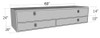 Westin Brute High Capacity Flat Bed Stake Bed Topsider Truck Tool Box With Drawers - 60 Inch model showing dimensions