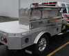 Brute High Capacity Flat Bed Stake Bed Topsider Truck Tool Box With Drawers.  Drawers have removable dividers so you can organize your tools to suit your needs.