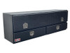 Brute High Capacity 72" Flat Bed Stake Bed Topsider Truck Tool Box with drawers in optional textured black powder coat