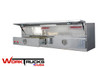 Westin Brute High Capacity Flat Bed Stake Bed Topsider Truck Tool Box With Drawers - 72 Inch model shown with one flip-up top door