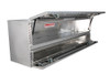 Westin Brute High Capacity Flat Bed Stake Bed Topsider Truck Tool Box With Doors features automotive USA made gas cylinders