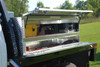 Westin Brute High Capacity Flat Bed Stake Bed Topsider Truck Tool Box With Doors leaves plenty of room on the flatbed for hauling other equipment & supplies (tools shown not included)