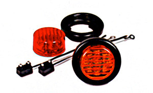 2” Round Red LED Sealed Marker Light Kit