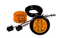 2” Round Amber LED Sealed Marker Light Kit 