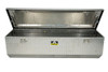 Westin 60” Rear Offset Chest Style Aluminum Truck Tool Box has 2 heavy duty gas shocks that open the box easily and hold it in the open position