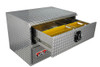 Brute heavy duty under body tool box with drawers features construction grade ball bearing tracks rated to 100 lb loads