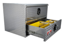 Brute heavy duty under body tool box with drawers features drawers with adjustable dividers