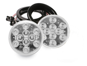 4 Round 10 LED Flush Mount Clear Marker or Back Up Light Kit