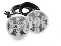 4” Round 10 LED Flush Mount Clear Marker or Back Up Light Kit (includes ONE light)