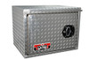 Brute Heavy Duty Underbody Swing Barn Door Tool Box showing Models 18, 24 and 30, which feature one door that swings open to the left