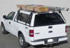 Extra Tall No Drill Truck Cap Ladder Rack carries up to 250 pounds of evenly distributed cargo