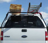 Extra Tall No Drill Truck Cap Ladder Rack adjusts to the width of your truck