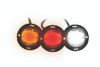 1" Round Professional Quality LED High Power Strobe Lights is available in amber, red or white