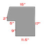 Common dimensions of our  Heavy Duty Low Profile Side Mount Truck Toolbox with the exception of the box length