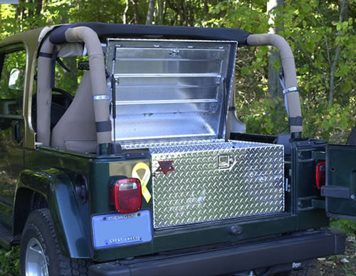 Diamond Plate Aluminum Jeep Utility Job Box 