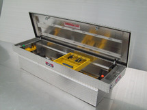 Westin Brute Commercial Class Full Lid Crossover Toolbox features a sliding tool tray & tool holders (tools not included)
