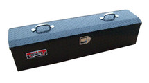 Westin Brute Contractor Jobsite Toolbox Tote shown in optional black textured powder coat .  NOTE: HANDLES ARE BLACK, NOT SILVER.