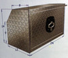 Westin Brute Heavy Duty Rear Angle 14 Inch Drop Down Door Bed Delete Under Body Boxes - 24" model 1 dimensions shown