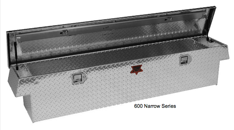 Narrow Standard Crossover Diamond Plate Toolboxes - WorkTrucksUSA
