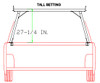 Clipper Aluminum & Stainless Steel Ladder, Lumber, Kayak Truck Rack adjusted to short setting for standard cabs