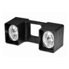 Ball Mount Hitch Brake Light has 2 clear round H3 Halogen bulbs that produce 70 Watts of power for bright light