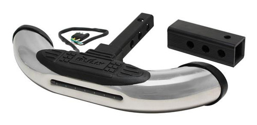 Lighted Hitch Mount Step has an LED light panel for high visibility