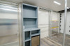 Brute Aluminum Folding Shelving for Cube Vans, Box Vans and Cargo Trailers with shelves folded