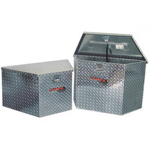 ATV Camper Diamond Plate Aluminum Utility Trailer Tongue Box - Two sizes available