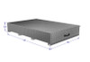 60 Inch Westin Brute Bed Safe Tool Box has four compartments with 20 moveable dividers and weighs 184 pounds